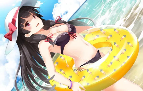 Summer, girl, circles