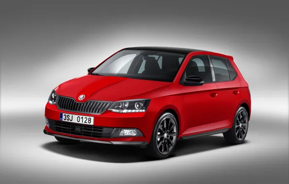 Picture red, Skoda, Monte Carlo, Monte Carlo, Skoda, Fabia, 2015, Fabia