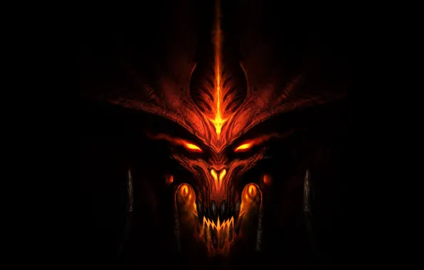 Picture darkness, the game, monster, mug, Diablo 3