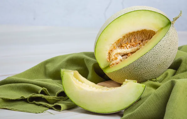 Fabric, slices, composition, melon