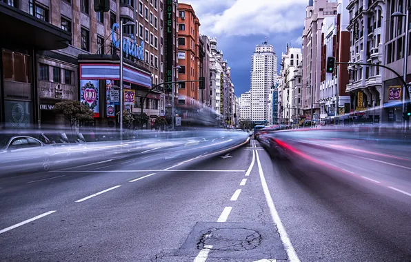 The city, street, Madrid