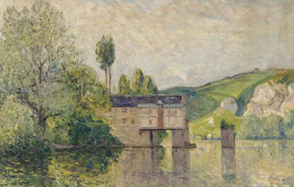 Picture landscape, picture, 1902, Maxime Maufra, Maxim Mora, A Water Mill. Les Andelys