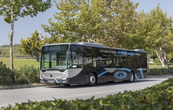 Mercedes benz, hybrid, city bus, connect