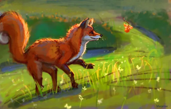 Nature, leaf, Fox, by Meorow