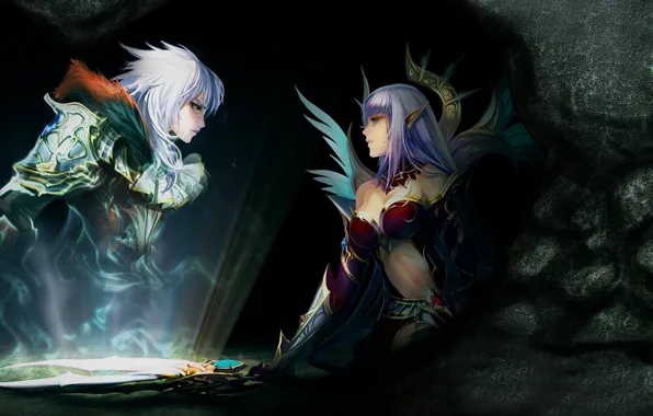 Girl, magic, magic, feelings, the portal, tears, Elves, cave