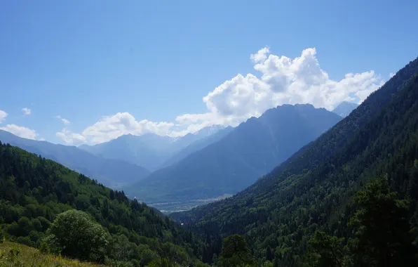 Landscape, mountains, nature, landscape, nature, mountains, the Caucasus, Dombay