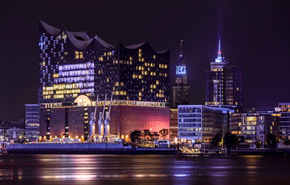 Night, Hamburg, Elbphilharmonie