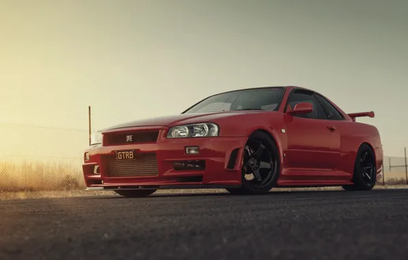Picture GTR, Nissan, R34, RED
