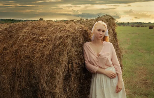 Catherine, hay, shirt, solitaire, Vladislav Opletaev