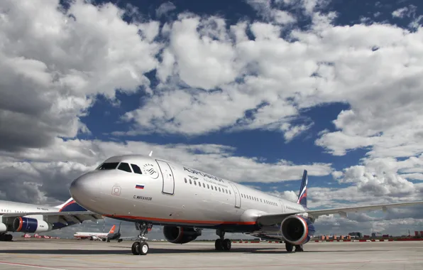 Picture the sky, clouds, the plane, Aeroflot, Tupolev, passenger, Airbus, Ilyushin