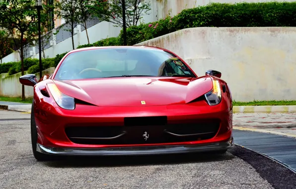 Car, ferrari, redcar, ferrari458