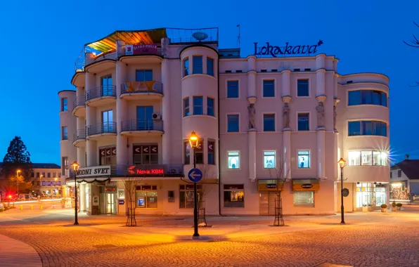 Picture street, the building, backlight, Slovenia, Krainburg, Kranj, Kranj