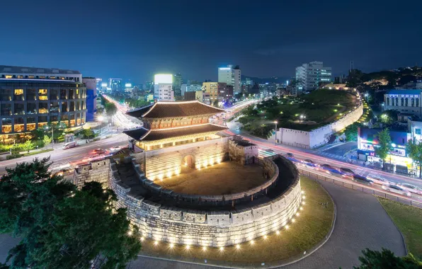 Night, the city, Seoul, South Korea