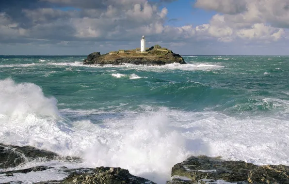 England, Lighthouse, Cornwall