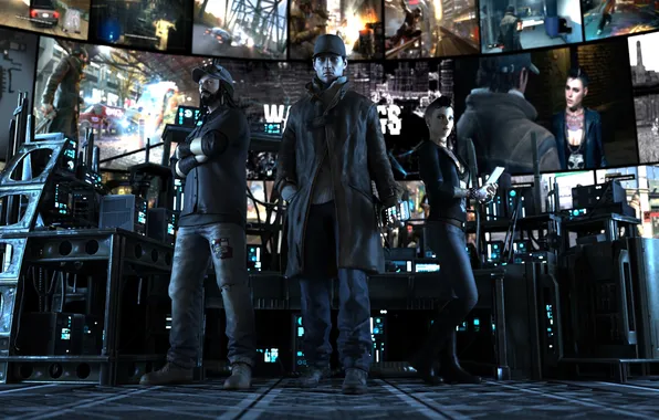 Picture Watch Dogs, Aiden Pearce, Clara Lille, T-Bone, Raymond Kenney