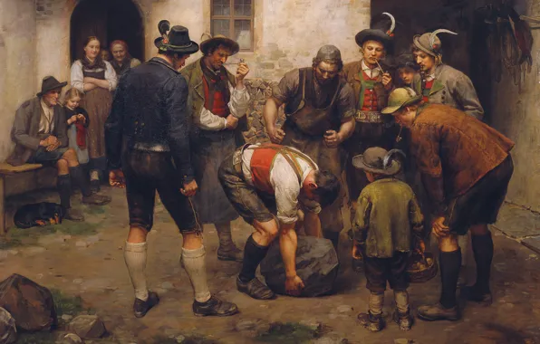 1898, Austrian painter, Austrian painter, oil on canvas, Franz von Defregger, Franz Defregger, Franz von …