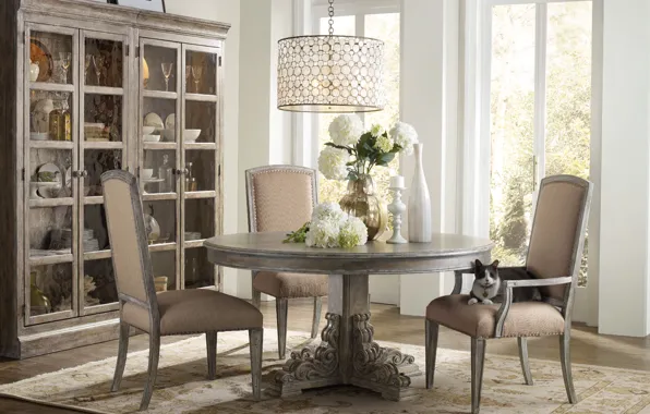 Room, interior, interior, dining room, dining room, rustic style