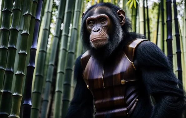 Armor, bamboo, monkey
