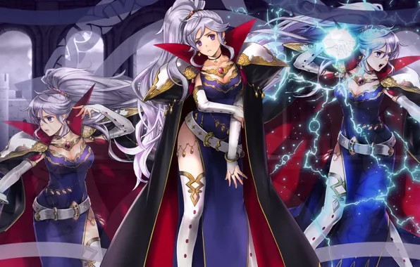 Girl, magic, lightning, Fire Emblem
