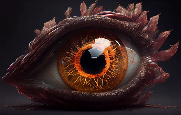 Eyes, eyelashes, digital art, digital art, AI art, Stability AI, Neural networks, AI Art