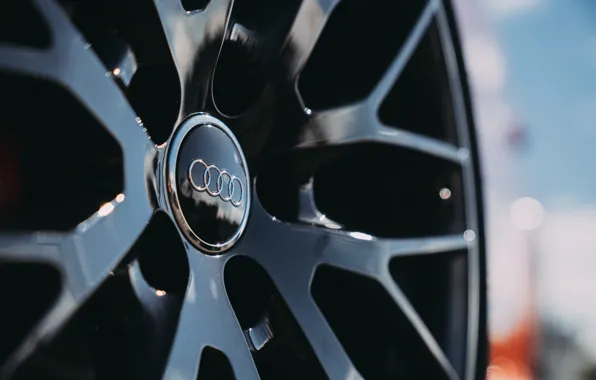 Picture Audi, logo, close-up, wheel, Audi TTS Coupe, TT