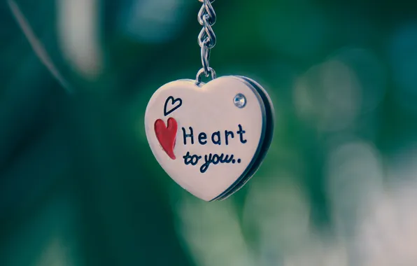 Heart, pendant, chain