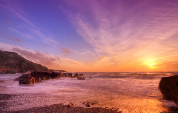 Picture sea, beach, the sky