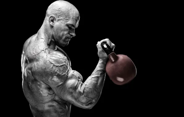 Picture power, muscles, training, bodybuilder, peeled, Russian barbell, muscular strength