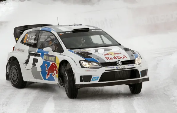 Picture Winter, Volkswagen, Machine, Turn, WRC, Rally, Polo, S. Ogier