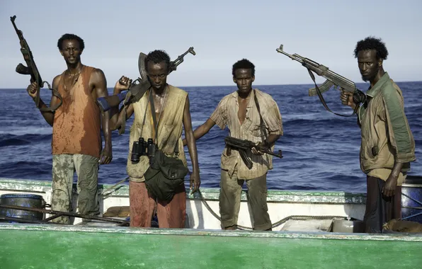 Pirates, Captain Phillips, automatic weapons