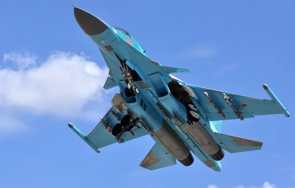 Picture the plane, bomber, Su-34
