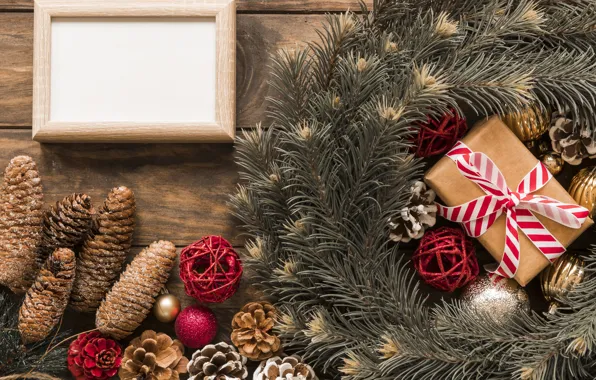Decoration, frame, New Year, Christmas, Christmas, wood, New Year, decoration