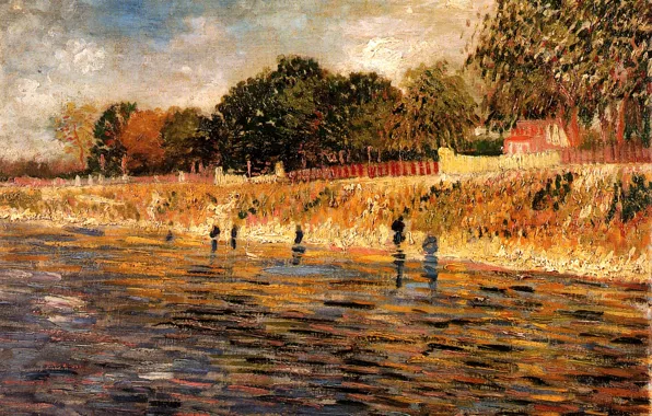 Picture Vincent van Gogh, of the Seine, The Banks
