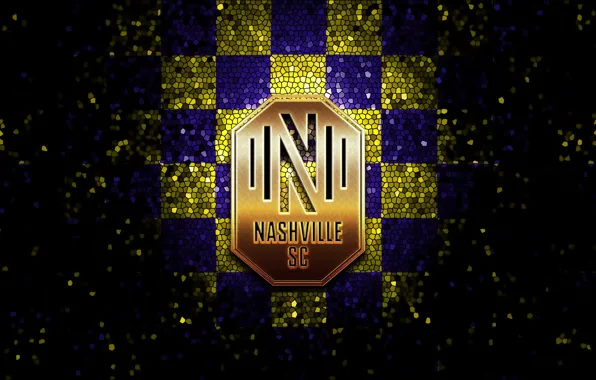 Wallpaper, sport, logo, football, Nashville, glitter, checkered, MLS