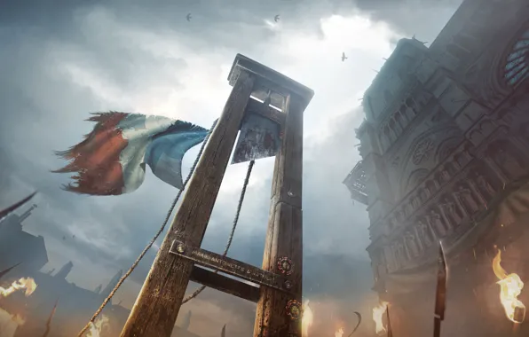 Picture Paris, murder, France, guillotine, Assassin's Creed: Unity