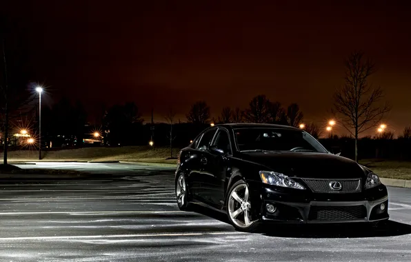 Picture night, cars, Parking, lexus, cars, Lexus, Fanari, auto wallpapers