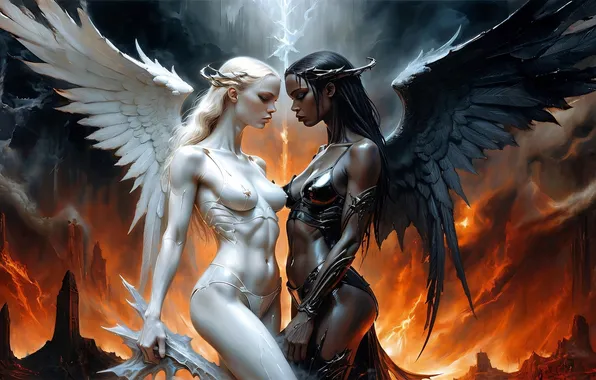 Girls, angels, fantasy