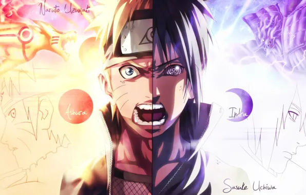 Anime, art, Sasuke, Naruto, Naruto