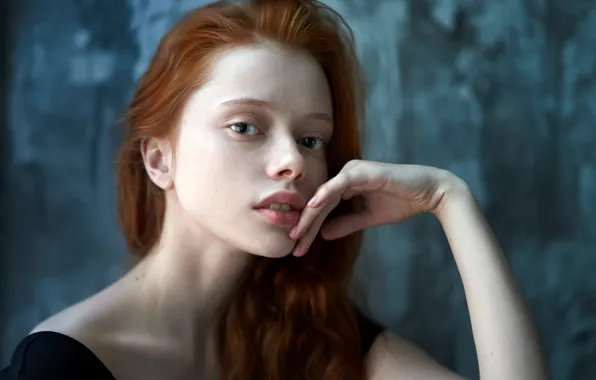 Portrait, freckles, Russia, the beauty, redhead, green-eyed, Alexander Vinogradov, Catherine Jasnogorodska