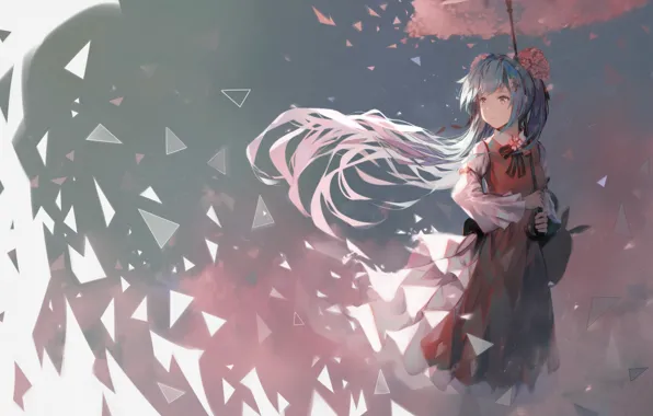 Fragments, girl, Vocaloid, Hatsune Miku, sharp