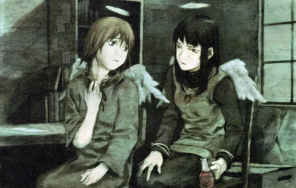 Room, books, wings, window, the conversation, halo, the reki, two girls