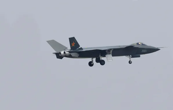 Photo, prototype, the plane, chassis, Chengdu J-20