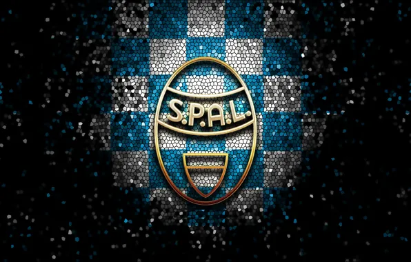 Wallpaper, sport, logo, football, glitter, checkered, SPAL
