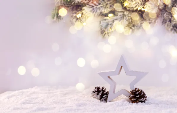 Winter, snow, decoration, New Year, Christmas, Christmas, winter, snow