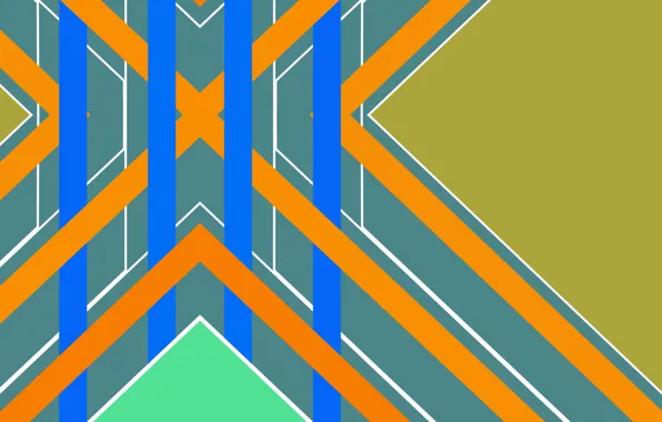 Colored, abstract, figure