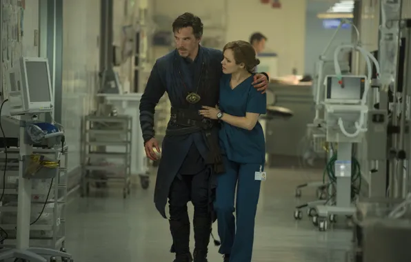 Girl, hospital, Benedict Cumberbatch, still from the film, English, Actor, Doctor Strange, Doctor Strange