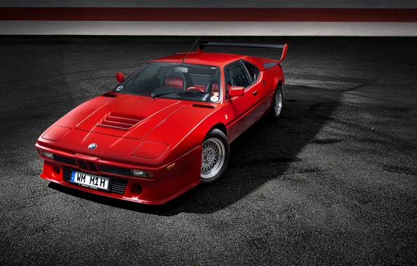 Picture car, BMW, red, rechange, bmw m1