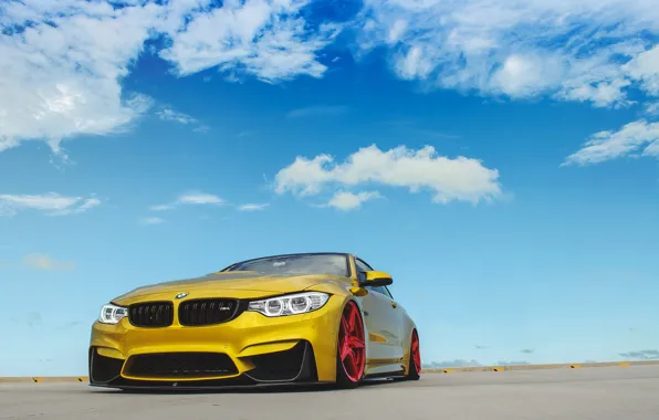 Picture BMW, Red, Sky, Wheels, Incurve, LP-5