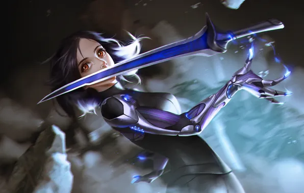 Art, Robot, Illustration, Sword, Alita: Battle Angel, Alita, Battle Angel, Alita fans art