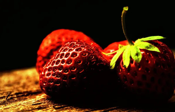Macro, berries, photo, color, treatment, strawberry, fruit, picture